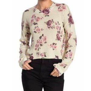 Show me your mumu varsity floral knit sweater